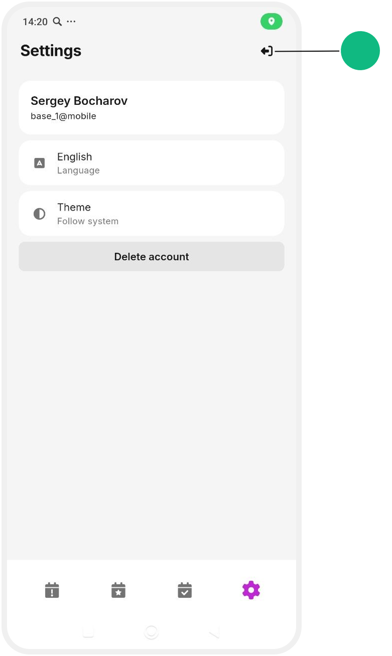 Account settings