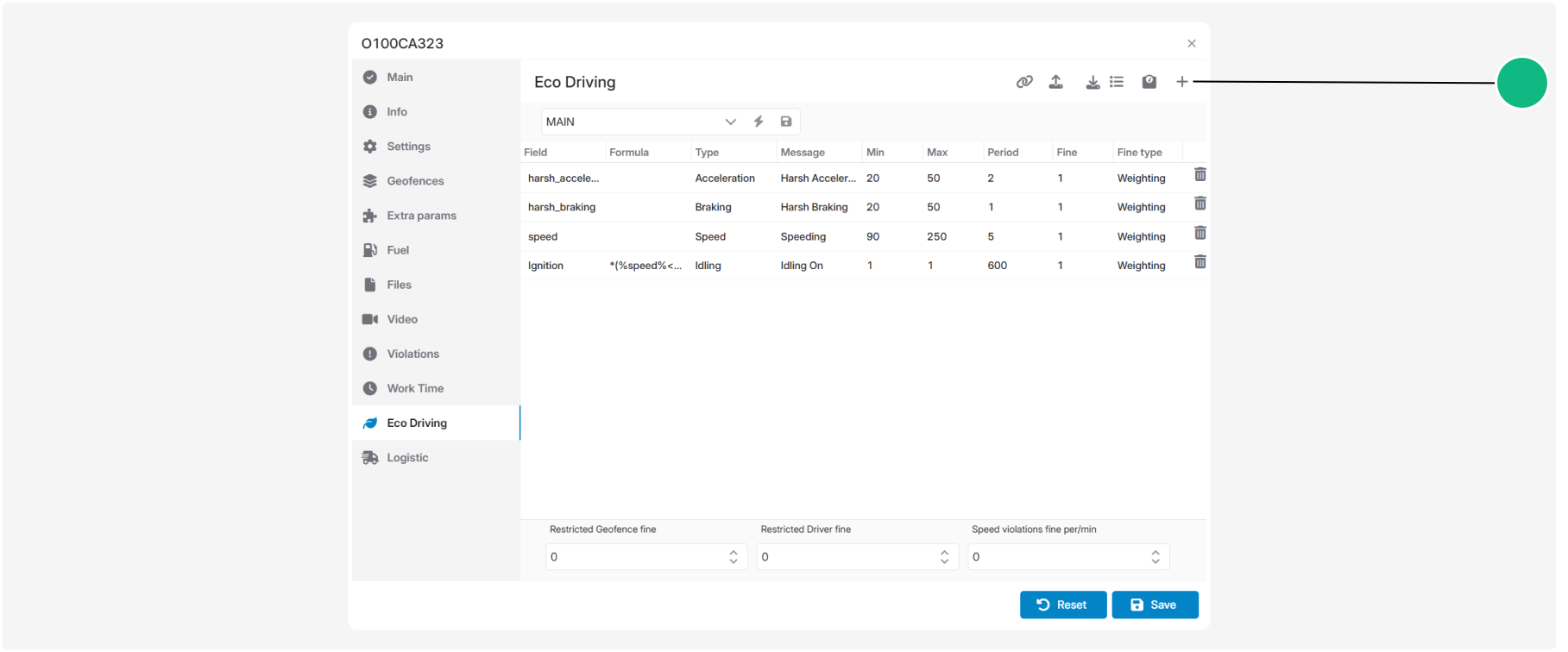 Configuring driving quality rules
