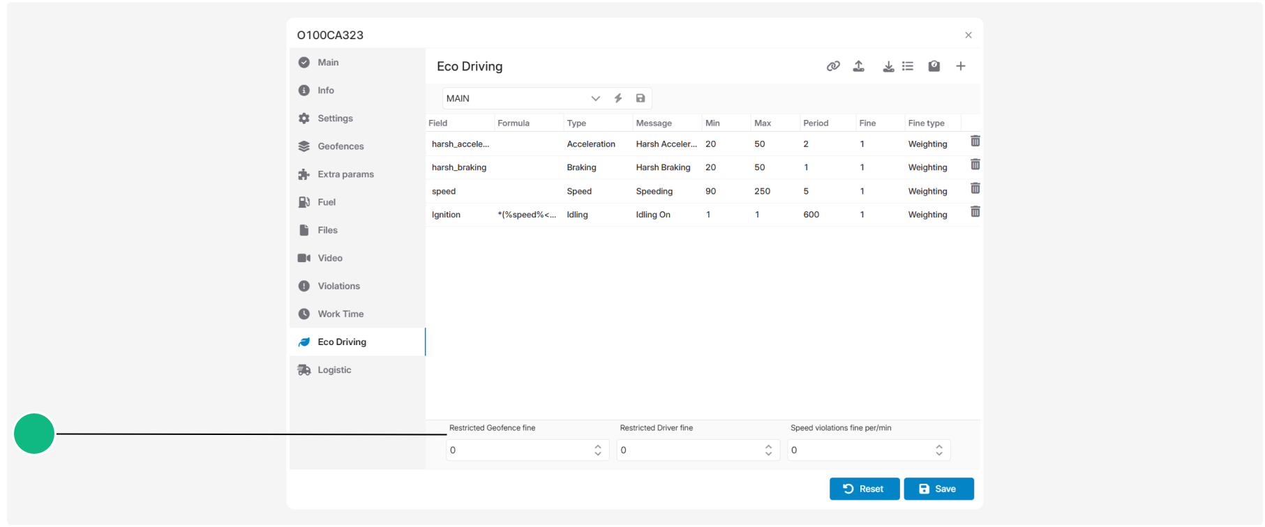 Configuring driving quality rules