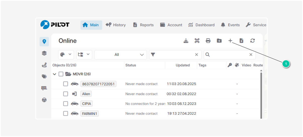 Connecting a video device in the user account