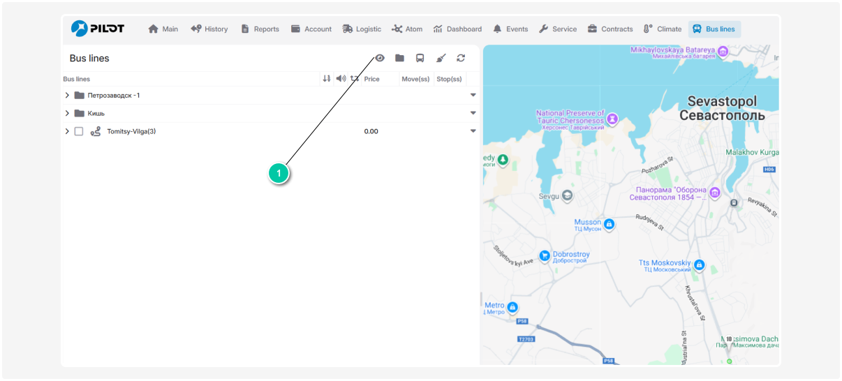 Tools for working with bus lines